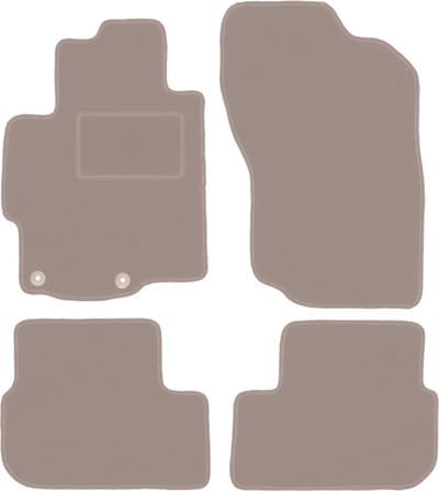 Beige veloursmatten voor: Mitsubishi Lancer VIII CY sedan, sportback (2007-2016)