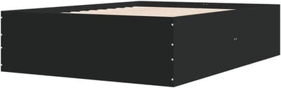 Bedframe Hout - Ombouw 2 Persoons - Slaapkamer Inrichting - Glad Oppervlak Vochtbestendig - 120 x 200 cm - Zwart