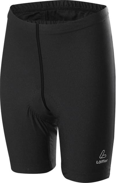 Löffler Korte Fiets Leggings Kinderen, zwart Kindermaat 116