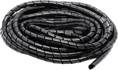 Spiraalslang Kabelbeschermer - Wikkelband Snoer - Kabel Organisatie - Flexibel Polyethyleen - 3 Meter - Zwart Wit