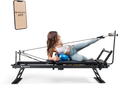 Pilates Reformer – Professioneel Fitnessapparaat voor Thuis & Studio – Inklapbaar & Verstelbaar – Yoga bank board pilates sokken – Zwart