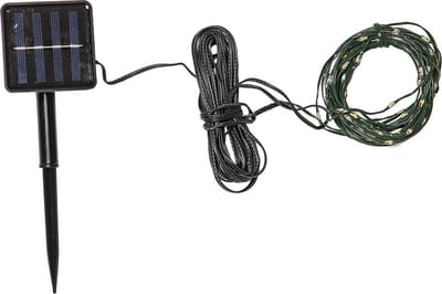 Star Trading solar sprookjesverlichting Dew Drop Micro, sprookjesverlichting, solar, groen, voor buiten, warm wit, 7,4 meter