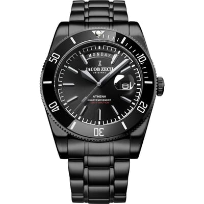 Jacob Zech - Heren Horloge Athena - Zwart