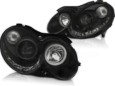 Koplampen met parkeerlicht MERCEDES CLK W209 03-10 ZWART