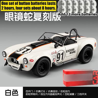 1:22 Shelby Cobra 427 #91 Racing Replica Legering Diecast Model Auto Simulatie Ornamenten Speelgoed Collectie Hobby's Cadeaus Met Vriend