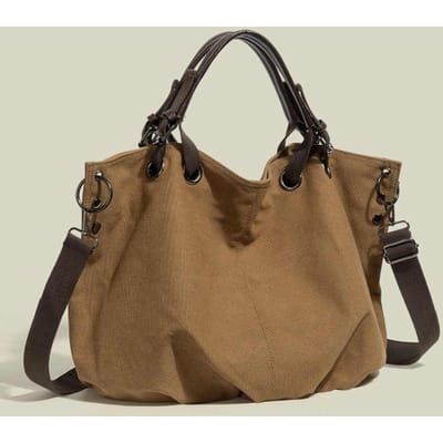 Sac pour Costume de Travail Vintage Japonais Tendance Sac en Toile Hommes et Femmes Dernière Grande Capacité Multifonction Sac Bandoulière Sac Cabas brown