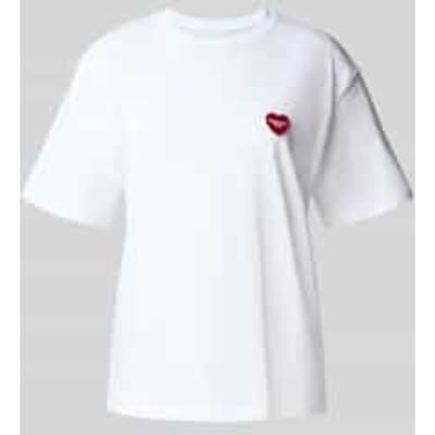 T-shirt met labelbadge, model 'Heart II Hartt'