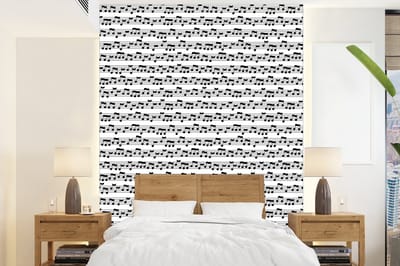 Behang - Fotobehang Muziek - Patronen - Muzieknoten - Breedte 190 cm x hoogte 260 cm
