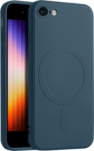 Casify Siliconen Hoesje geschikt voor MagSafe iPhone SE (2022 / 2020) / 8 Hoesje - Blauw
