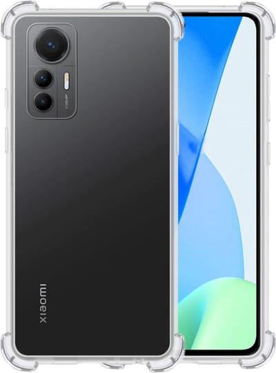 Hoesje - Geschikt voor Xiaomi 12 Lite - Sterk & Shockproof - Siliconen Case - Back Cover - Telefoon Hoes Shock Proof - Telefoonhoesjes - Transparant