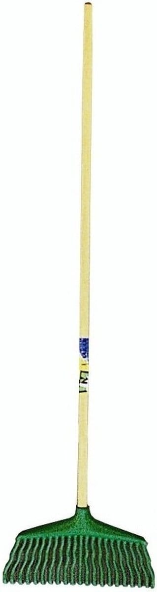 MM Eurotool Kunststof gazonhark met houten steel 130 cm en 42 cm werkbreedte