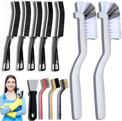 11 stuks voegenborstel - harde haren - hoekreinigingsborstel - voegenborstel voor badkamer - voegenreinigingsborstel voor keuken - douche - keuken - tegels - ramen - gootsteen - schoonmaakaccessoires