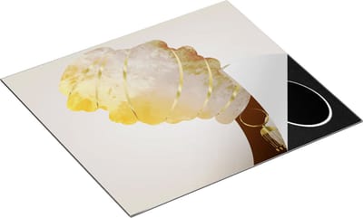 Chefcare Inductie Beschermer Afrikaanse Vrouw met Gouden Tulband - 60x50 cm - Afdekplaat Inductie - Kookplaat Beschermer - Inductie Mat