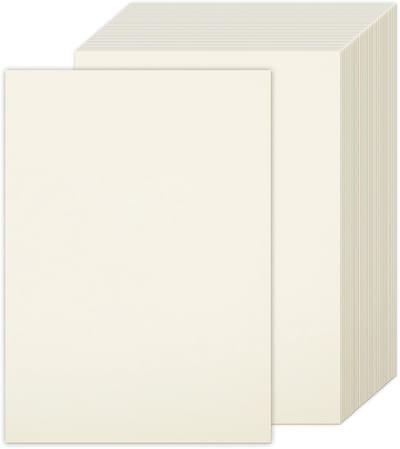 Dailygoods - 50 Vellen A4-papier 250 g/m² - Crèmekleurig voor Menukaarten en Uitnodigingen