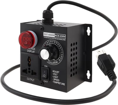 Spanningsregelaar - Snelheidsregelaar voor Motor - Elektrische Dimmer - Regelbare Transformator voor Ventilator en Kachel - 220V - 4000W