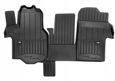 Frogum 3D Rubberen Vloermat – Geschikt voor VOLKSWAGEN Crafter II vanaf 2016 – 1-delig (Volledige breedte voorzijde) – TPE Premium Kwaliteit – Extra Hoge Rand 6 cm – Geurloos – Zwart