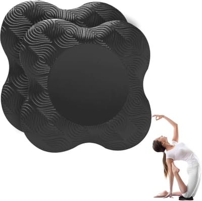 Yoga Kniebeschermers - Yogamat - Yoga - Sport Balans Kussen - 2 Stuks - Antislip - Slijtvast - Voor Handen Polsen Elleboogen - Zwart