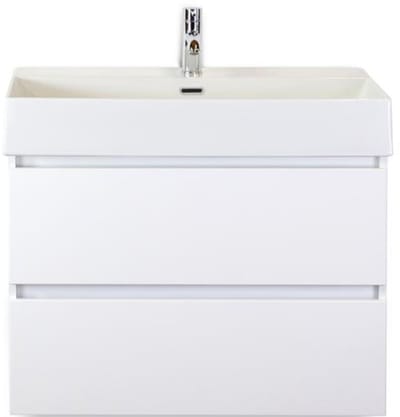 Maxx XL Badmeubelset 80 cm - Wit Hoogglans - Wastafel Kube 1 Kraangat