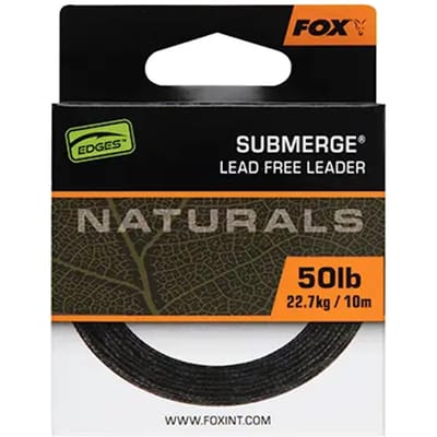 Vlechten Fox Naturals Submerge Leader 10 m/50lb/22,7 kg