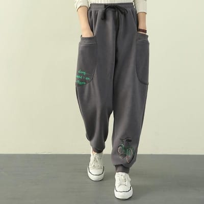 Nieuwe Lente en Zomer Harembroeken Losse Strikken en Strikken Grote Maten Dames Casual Strikken en Strikken 4XL