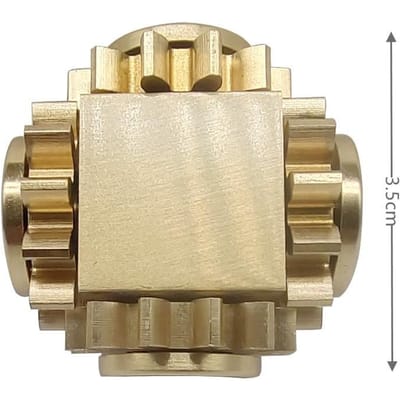 Handmatige rotator metaal EDC vingertop gyroscoop koper 4 versnellingen koppeling kubus Fidget rotator tandwielkoppeling volwassen decompressie speelgoed beige