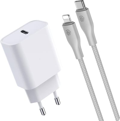 Usb-C Oplader Set geschikt voor iPhone Snellader - 1 Meter - 20w Fast Charge Lader met usb C Kabel