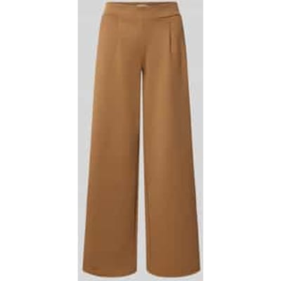 wide fit broek met viscose, model 'Kate'