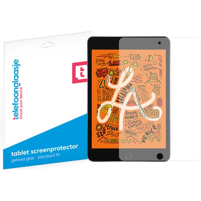 iPad Mini 5 (2019) screenprotector gehard glas Case Friendly