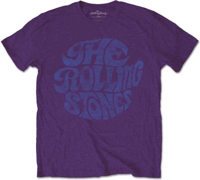 The Rolling Stones - Vintage 70s Logo Heren T-shirt - M - Paars