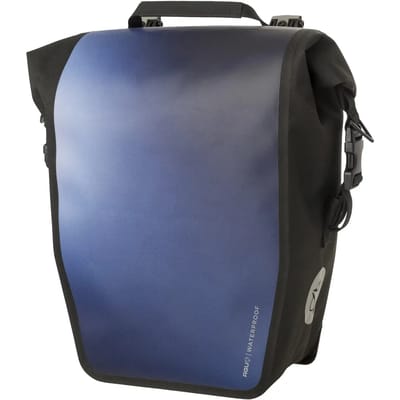 AGU Clean Shelter Enkele Fietstas - 100% Waterdicht - Click'nGo - Rolltop - Met Reflectie - 17 Liter - Gradient Blue