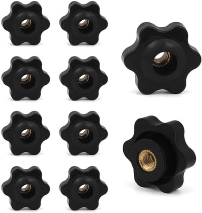 Set van 10 stuks M5 x 25mm Sterbouten met Hexagonale Kunststofkop voor Mechanische Toepassingen, Vervangingsschroeven en Bevestigingsoplossingen