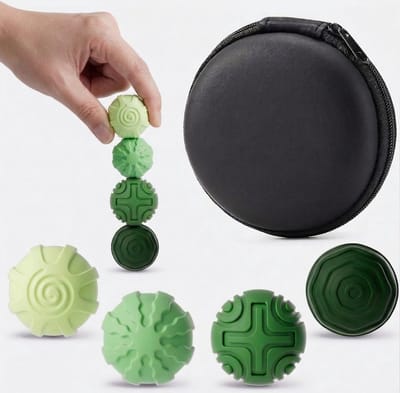Magnetische siliconen ballen, fidget toys voor volwassenen en jongeren, set van 4, stressvermindering, sensorisch speelgoed bij ADHD en angst, kantoor, gadgets, cadeau voor dames, heren en tieners