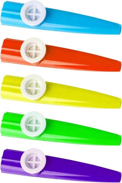 15 Plastic Kazoo's Met Kazoo-Membraan, Kinderkazoo-Set, Gitaar, Ukelele, Vioolbegeleiding, Feestinstrument, Muziekinstrument Voor Beginners (Meerkleurig)