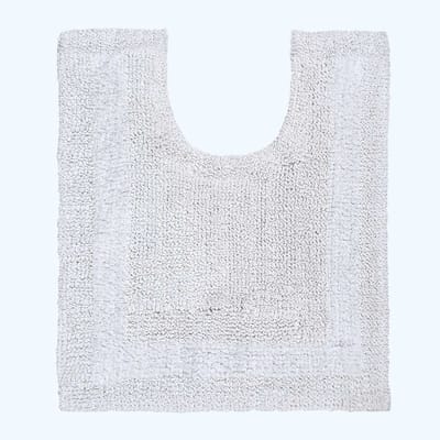Homescapes toiletmat wit 50x55 cm gemaakt van 100% katoen