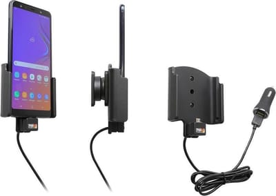 Brodit houder geschikt voor Samsung Galaxy A7 (2018) Actieve houder met 12V USB plug