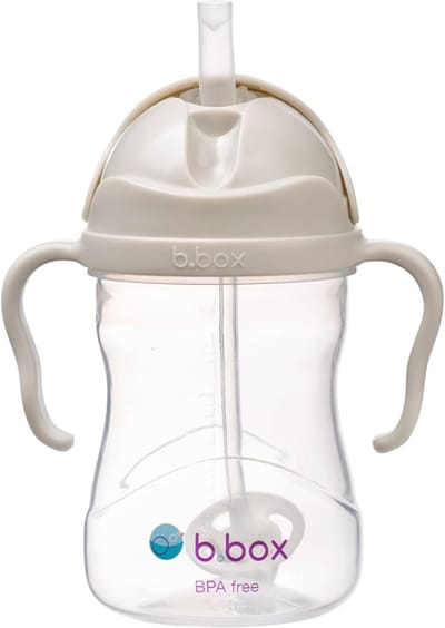 b.box Drinkfles met rietje - Baby Sippy Cup - Drink Vanuit Elke Hoek - Klapdeksel - Verzwaard Rietje - Lekvrij en Eenvoudige Grip - BPA-vrij - Vaatwasserbestendig - Vanaf 6+ Maanden - 240 ml