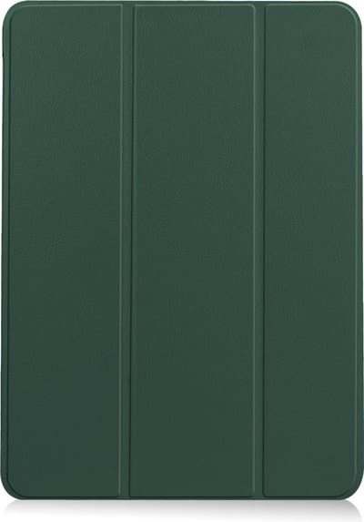 Hoesje - Geschikt voor Apple iPad Air 5 (2022) - 10.9 inch - 5e Generatie - M1 - Dun & Stevig - Trifold Bookcase - Hard Cover Case - Met Uitsparing Geschikt voor Apple Pencil - Hardcover Book - Tablet Hoes - Donkergroen