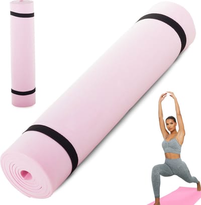 Yogamat - Fitness mat - Roze - Yoga mat 5mm dik met draagtas.