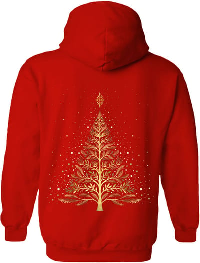 Kerstboom Christmas Night Glowing Tree The Coloured House Hoodie S