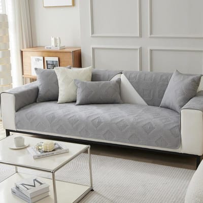 Kleurvaste bankhoes Kwaliteit Anti-slip Katoen Bankkussen Bankhanddoek Scandinavische Bankhoezen Woonkamerdecoratie Kussen 45x45cm pillowcase lichtgrijze kleur