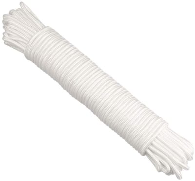 Dailygoody - Paracord Rope - Multifunctionele Touw - 30 Meter - Wit Nylon - Sterk en Duurzaam - Voor Camping en Outdoor - 6 mm