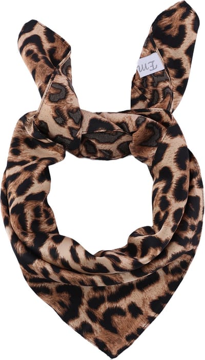 Emilie scarves - Sjaal - satijn - panterprint - vierkant 60*60 cm