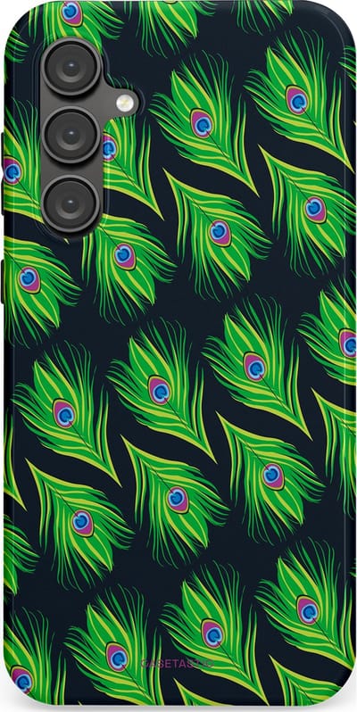 Casetastic Hoesje Geschikt voor Samsung S23 FE - Stijlvolle Beschermende Duo-layer Case - Veren van verleiding