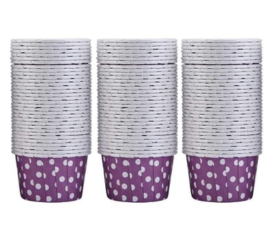Dailygoody - Paarse Diepe Cupcakevormpjes - Muffinvormpjes - Perfect voor Feesten - Papier - Wegwerp - 100 Stuks - Ideaal voor Bruiloften en Verjaardagen