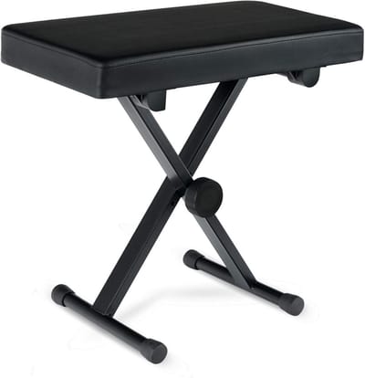 Keyboard Bank - Muziek Kruk - Muziek Maken - 3-voudig Verstelbaar - 54 x 29 cm - Zwart