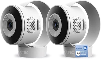 SnelShoppen - PetTec Cam Lite 2-pack | Bewakingscamera voor huisdieren met app, bewegingsmelder, WiFi, nachtzicht, geluidsdetectie, spraakfunctie | Hu
