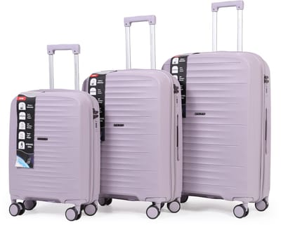 Royal Swiss® Kofferset 3-delig – Sterk & Lichtgewicht ABS – TSA-slot – 360° 4 Wielen – Lavendel Reisbagage
