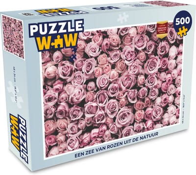 Puzzel Bloemen - Rozen - Natuur - Roze - Botanisch - Legpuzzel - Puzzel 500 stukjes