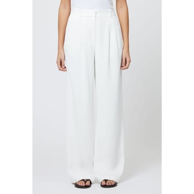 French Connection Harrie Suiting Trouser Porcelain Cream Taglia: 16 | Pantaloni da completo Outlet | Donna | Bianco