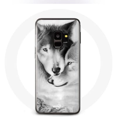 Samsung Galaxy S9 Hoesje Wolf Duo Dieren